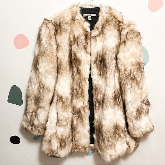 Zara Trafaluc Faux Fur Coat Sz M - Picture 1 of 6